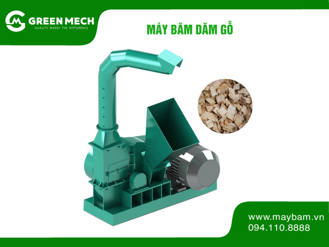 Máy băm gỗ thành dăm 1 tấn
